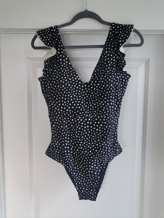 summersalt Other - summersalt Long Torso Ruffle Backflip Polka Dot One-Piece Swimsuit